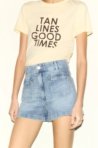 High-Waist Denim Shorts