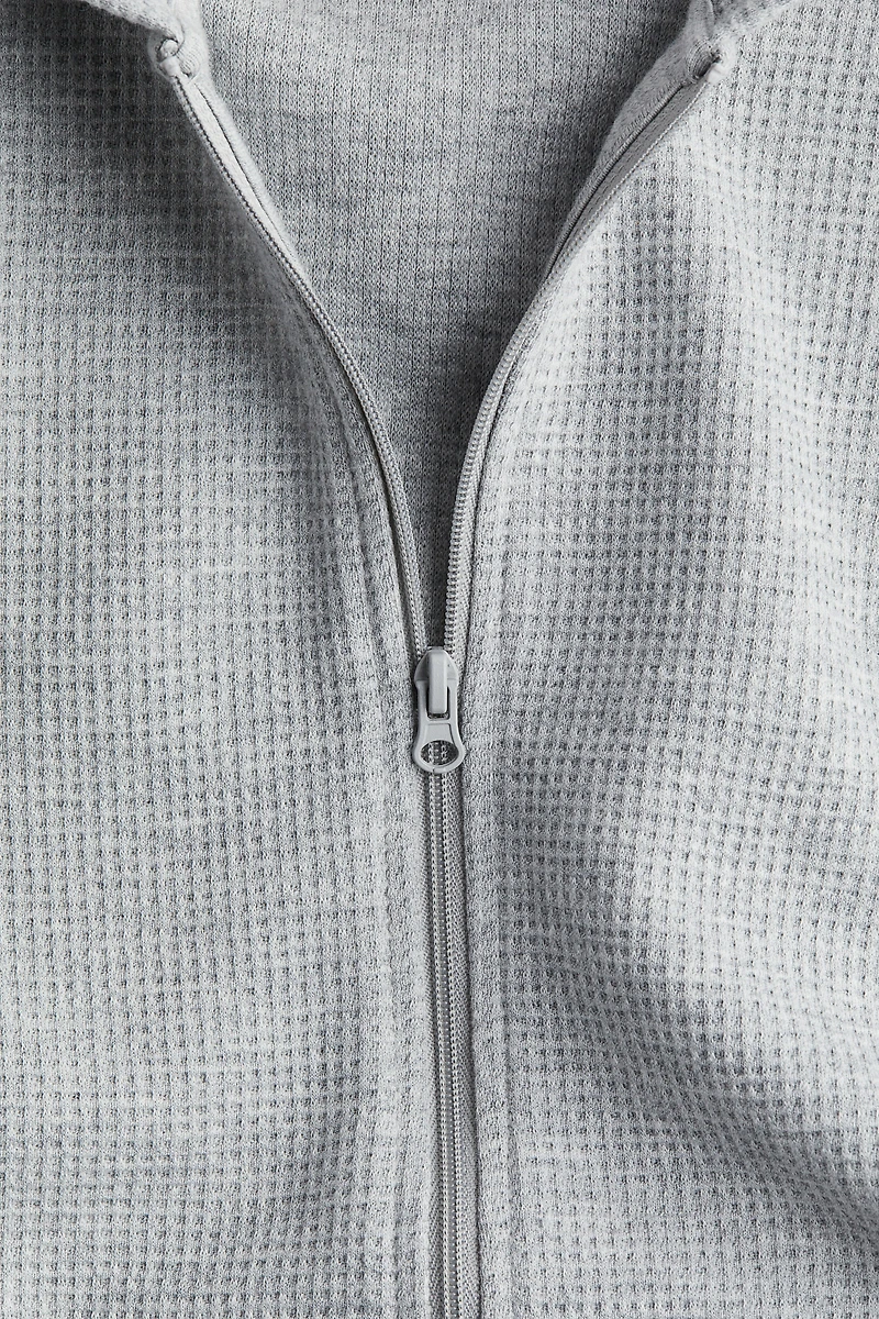 Waffled Hooded Jacket