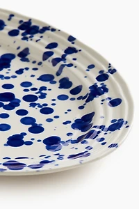 Speckled-Glaze Stoneware Serving Plate