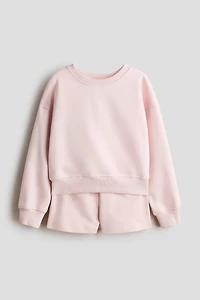 2-Piece Sweatshirt and Sweatshorts Set