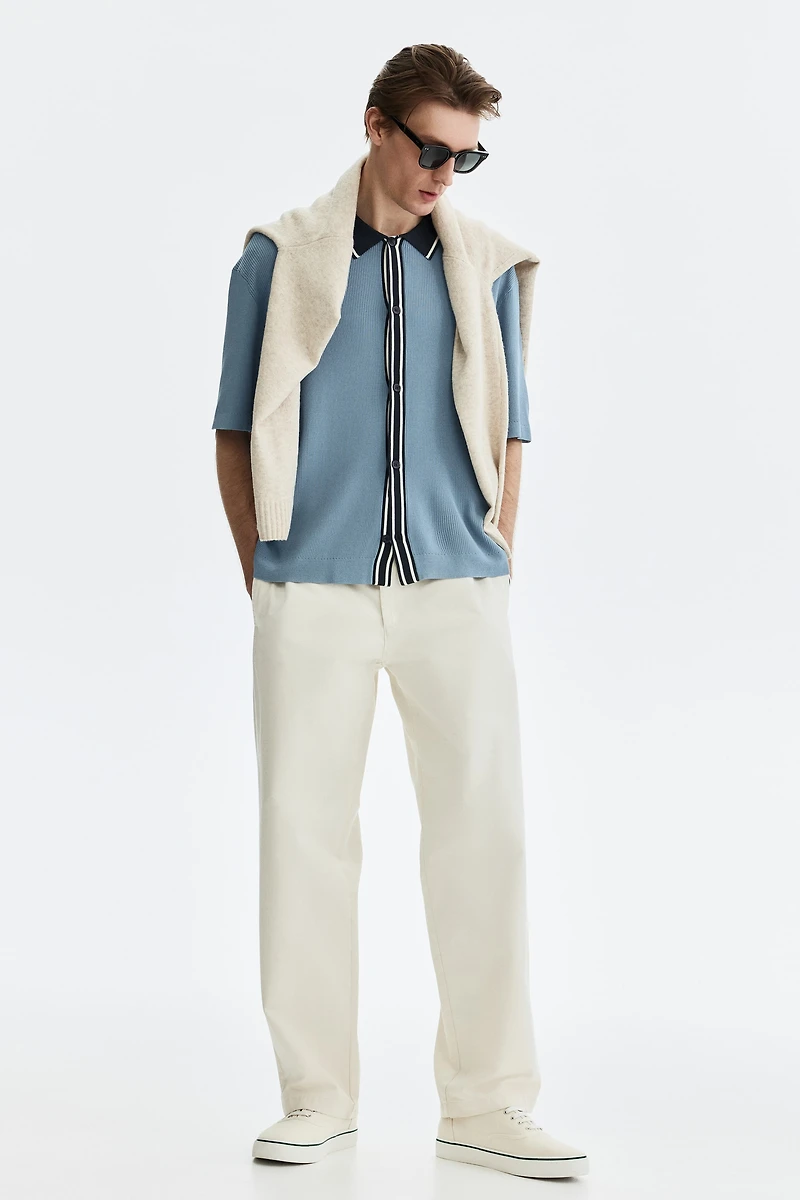 Regular-Fit Rib-Knit Shirt