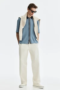 Regular-Fit Rib-Knit Shirt