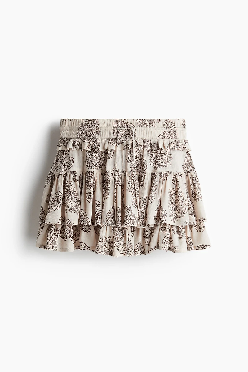 Flounced Mini Skirt