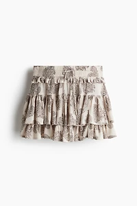 Flounced Mini Skirt