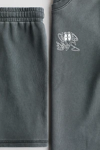 2-Piece Printed Sweatshirt and Joggers Set