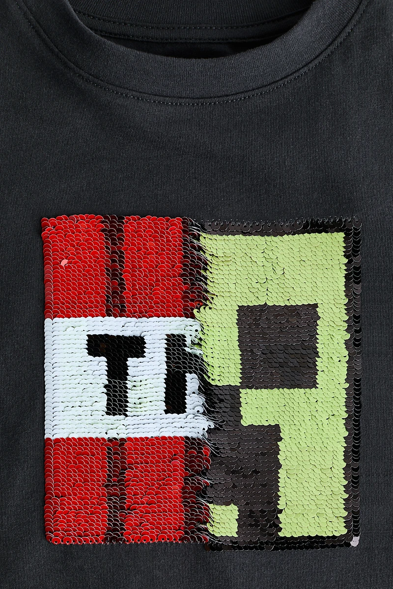 Flip-sequin T-shirt