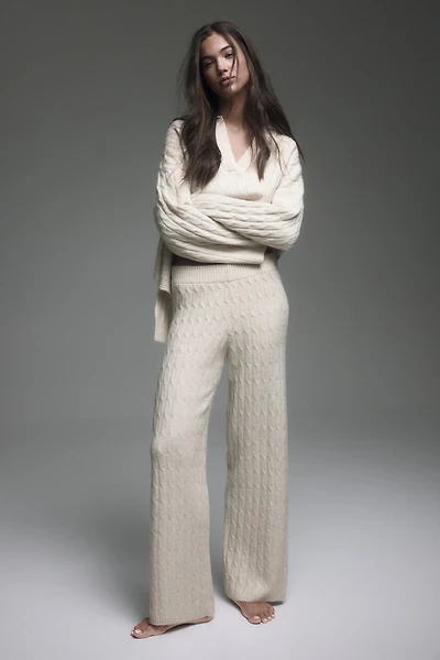 Pantalon en tricot torsadé