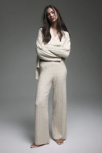Pantalon en tricot torsadé