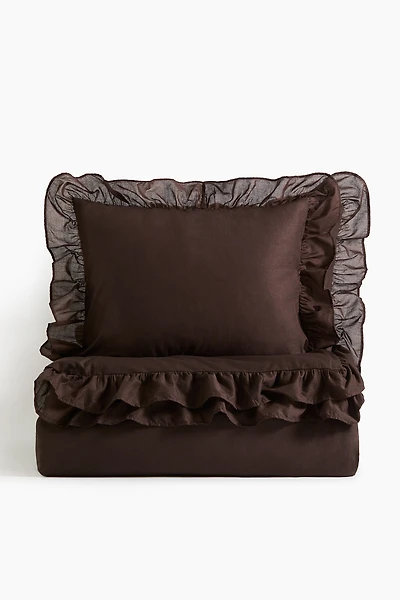 Flounced King/Queen Duvet Cover Set