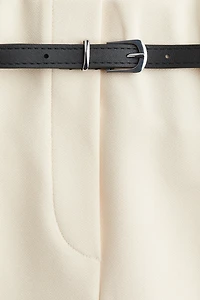 Belted Ankle-Length Pants