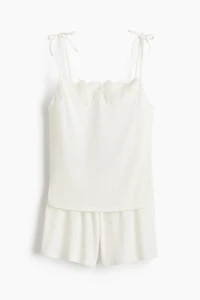 Pajamas with Tie Shoulder Straps