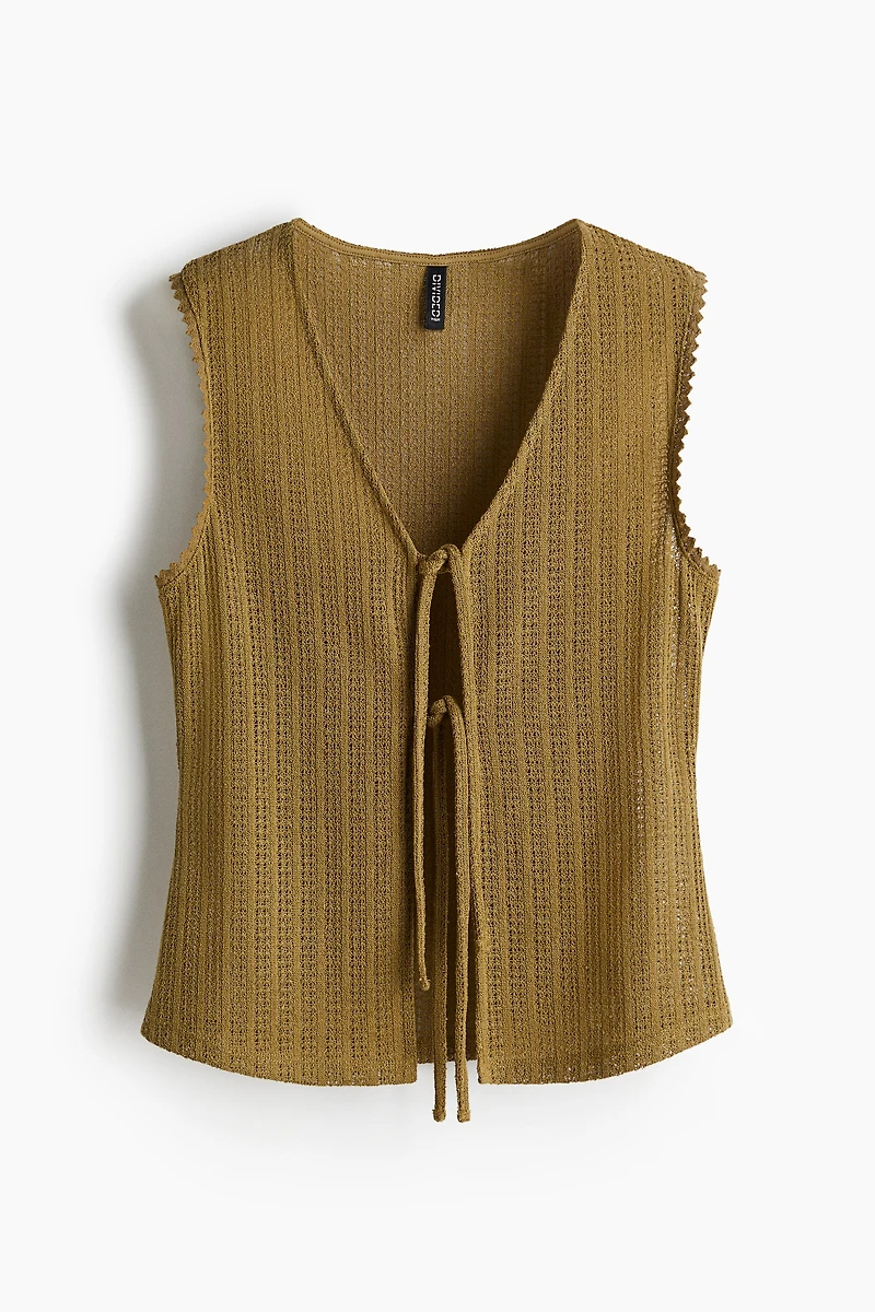 Knit Tie-Front Top