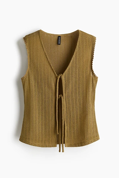 Knit Tie-Front Top