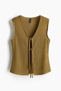 Knit Tie-Front Top