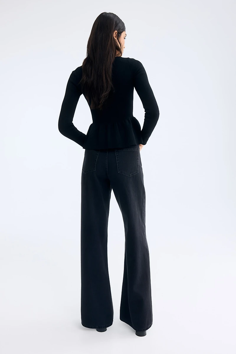 Wide-Leg Ultra High Jeans