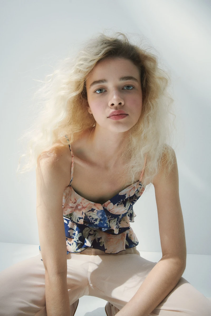 Flounced Strappy Top