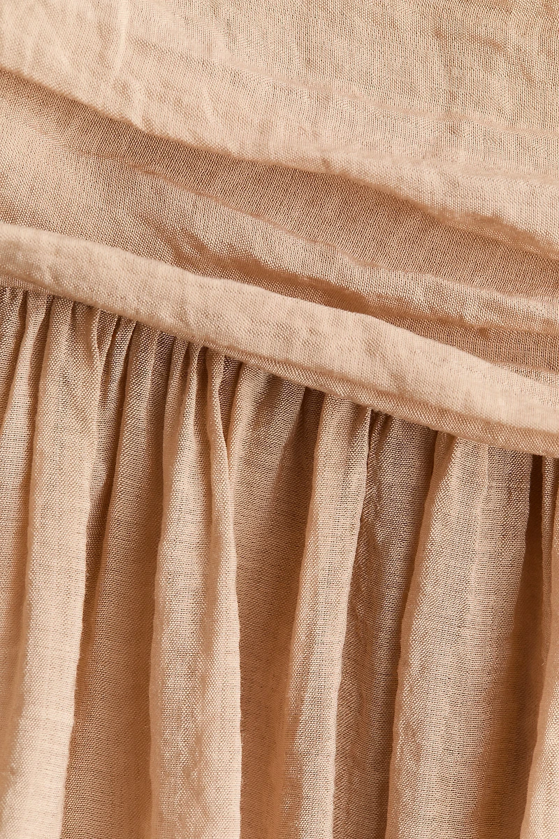 Gathered Crêpe Skirt