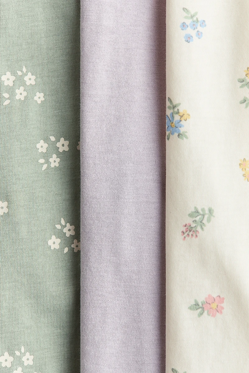 3-pack Cotton Pajama Jumpsuits