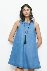 Robe trapèze en denim