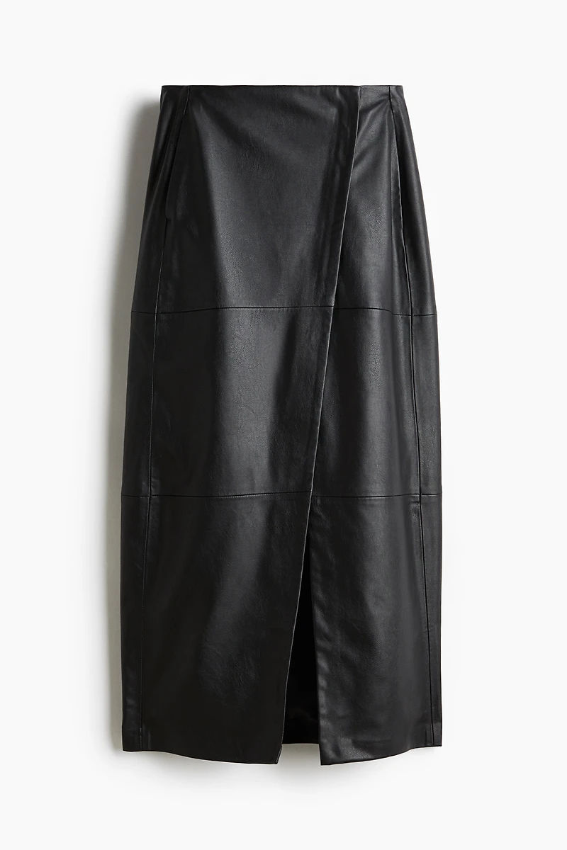 Coated wrap skirt