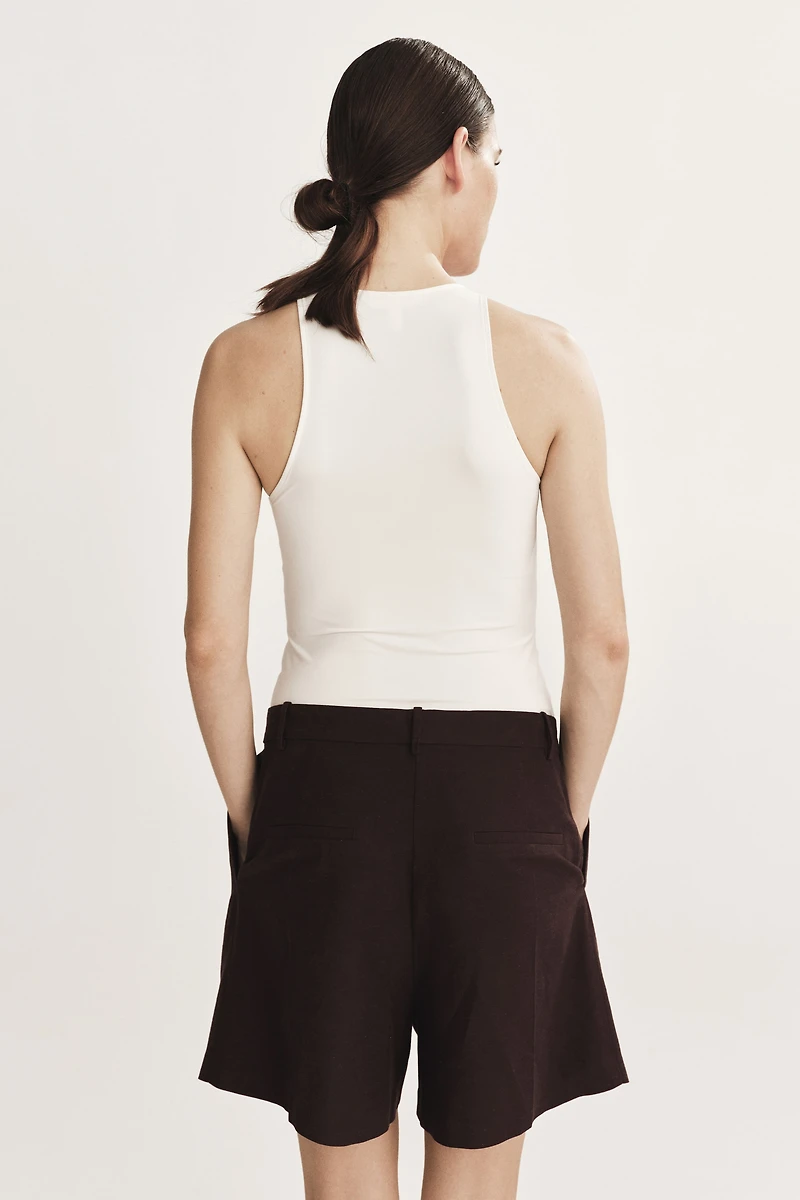 Dressy Linen-Blend Shorts