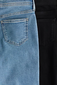 2-pack Flared Leg Low Jeans