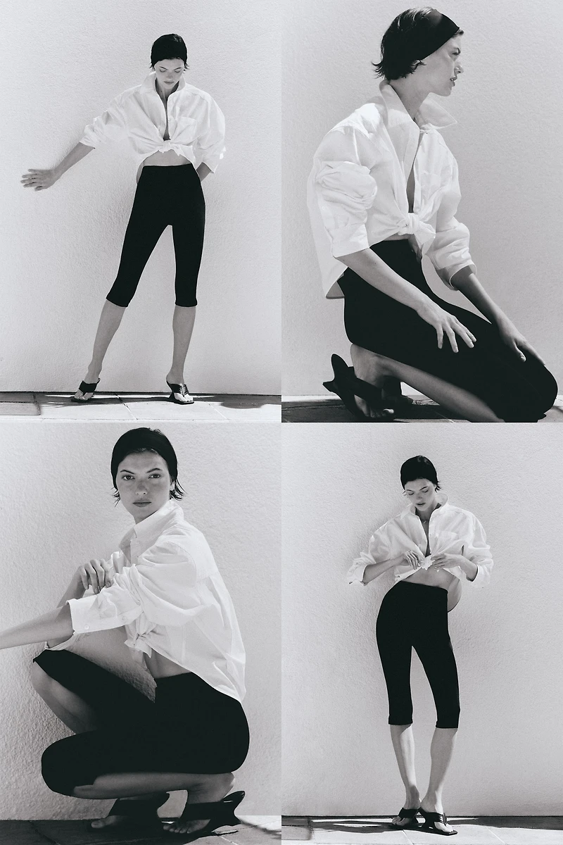 Legging Capri avec plis
