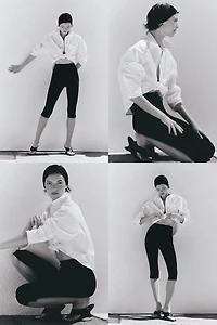 Legging Capri avec plis