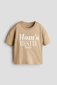 Cotton T-Shirt with Printed Motif