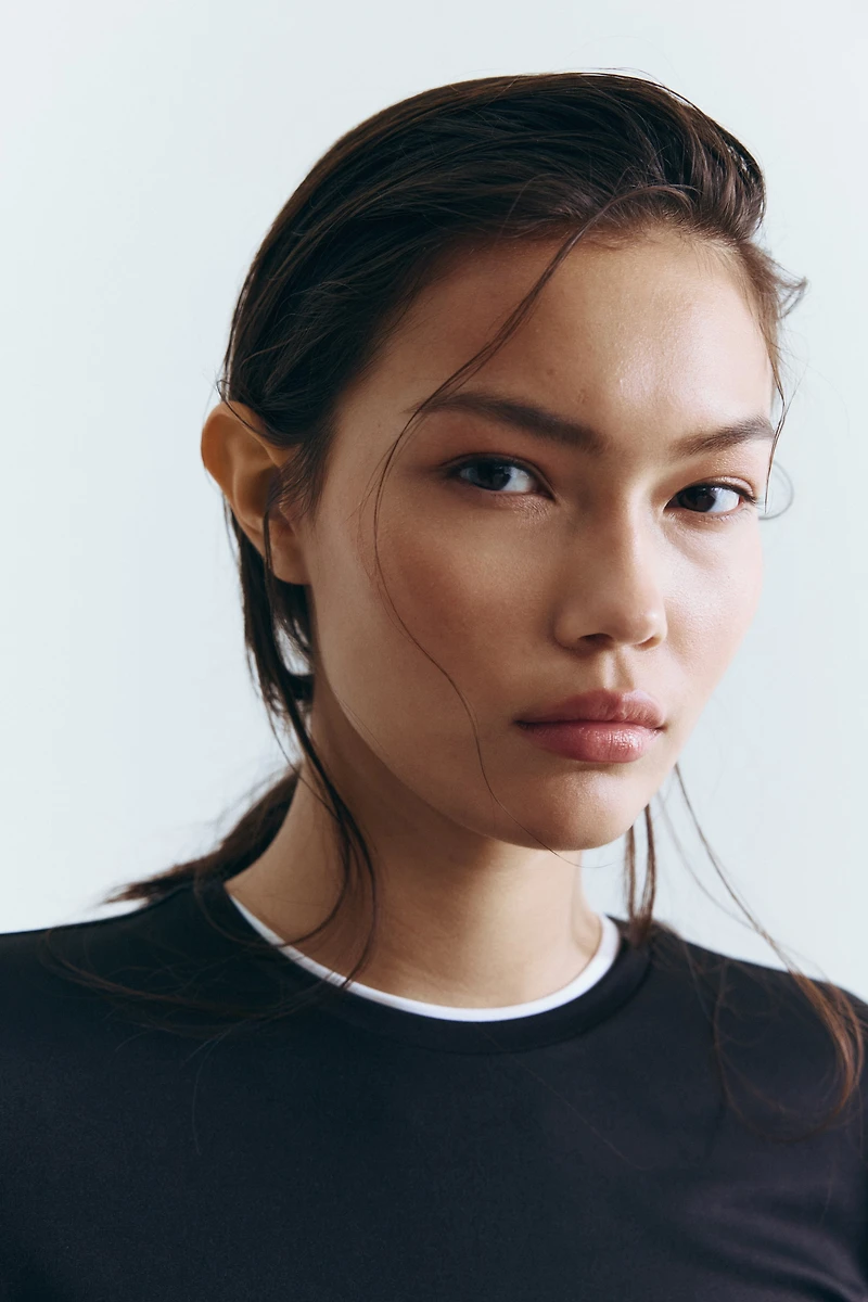 Long-sleeved Microfiber Top