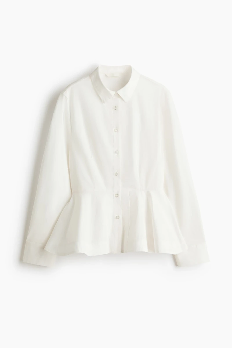 Chemise péplum en coton
