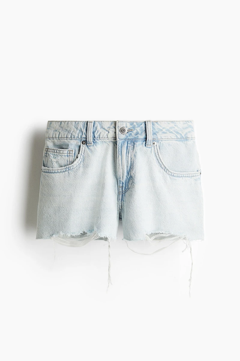Low-Rise Denim Shorts