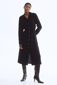 Tie-Belt Shirt Dress