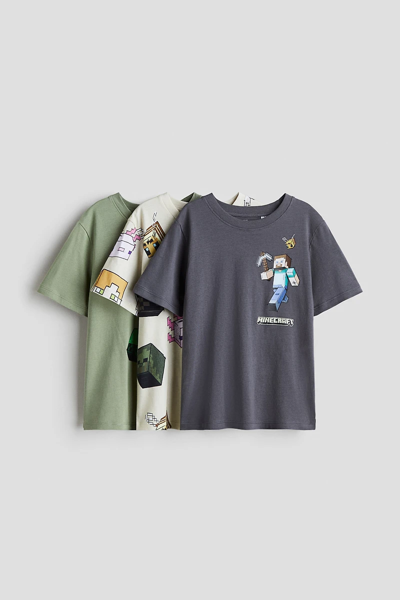 3-pack Printed T-shirts