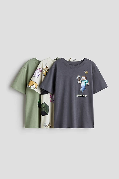 3-pack Printed T-shirts