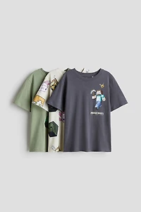 3-pack Printed T-shirts