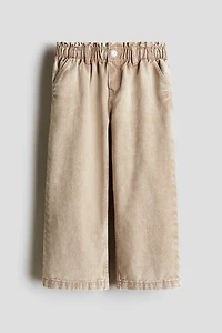 Wide Leg Paper-bag Jeans