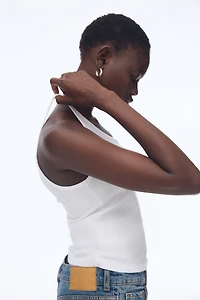 Débardeur en tricot côtelé