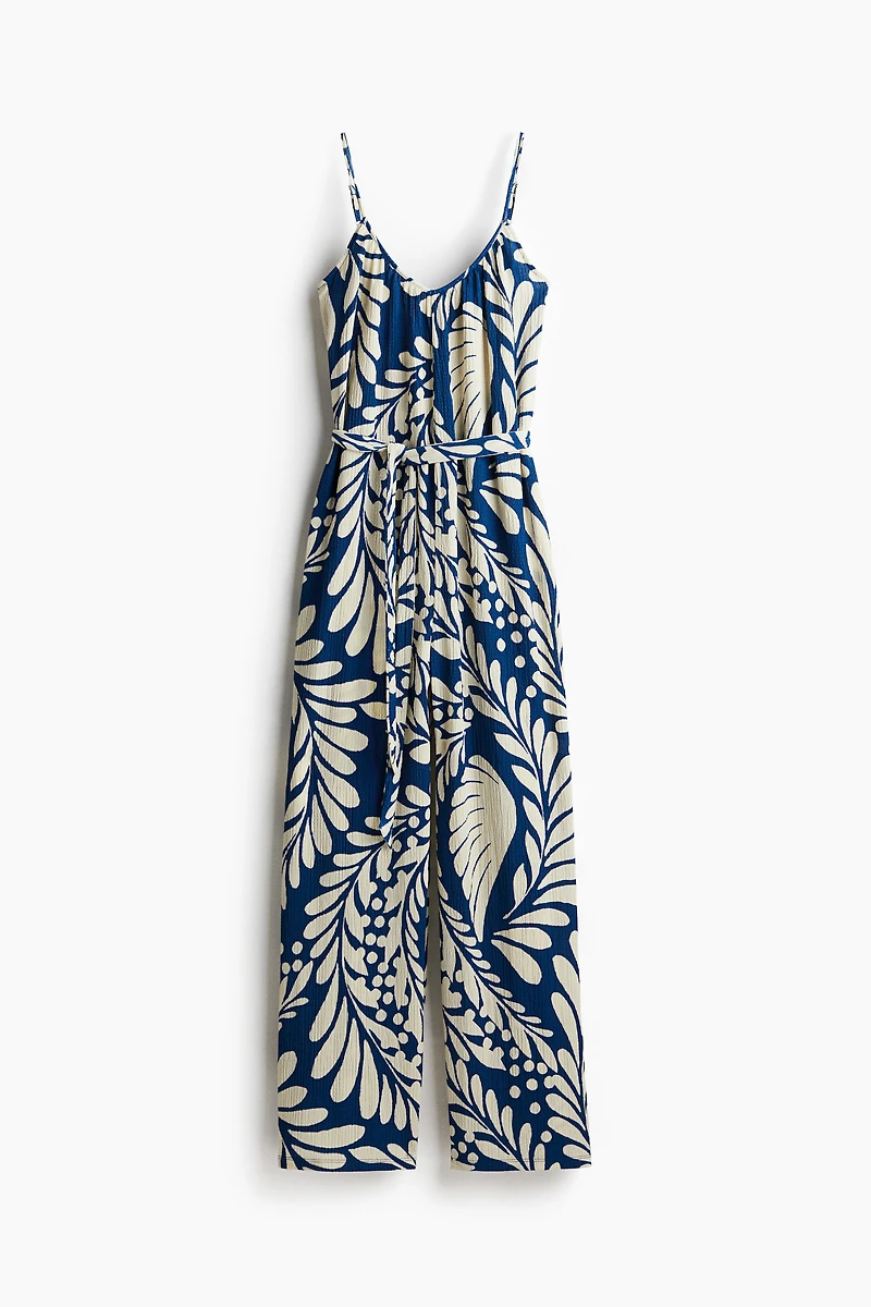 Tie-belt jumpsuit