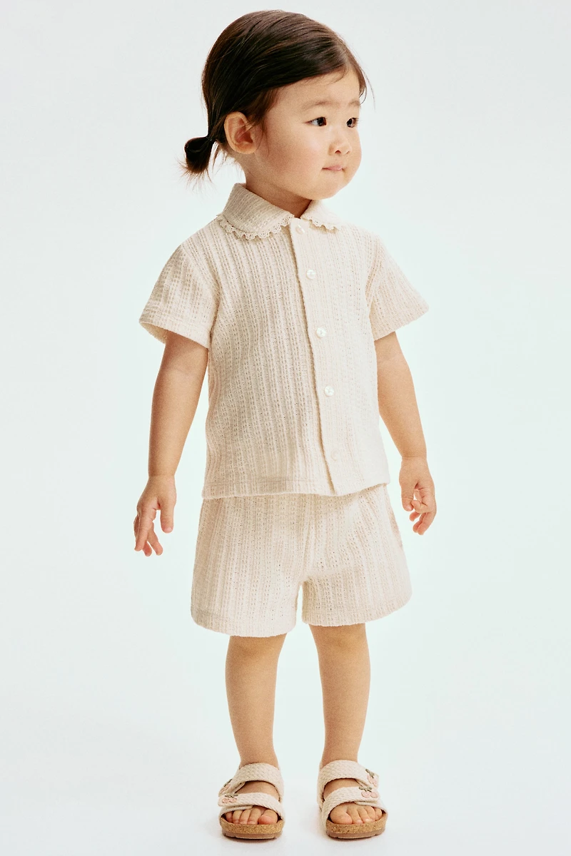 2-Piece Pointelle-Knit Set