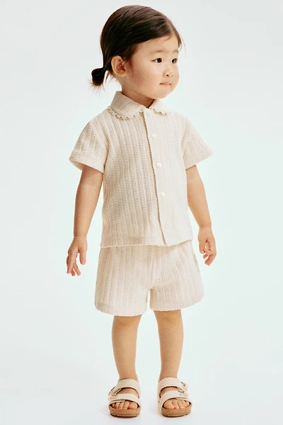 2-Piece Pointelle-Knit Set