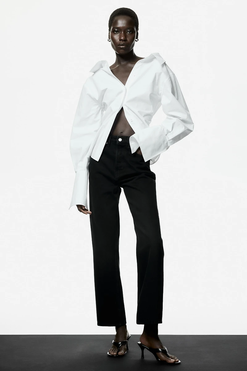 Straight High Waist Ankle Jeans