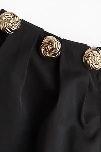 Button-Detail One-Shoulder Top