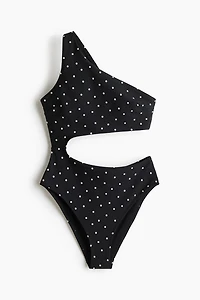 Padded-Cup One-Shoulder Swimsuit