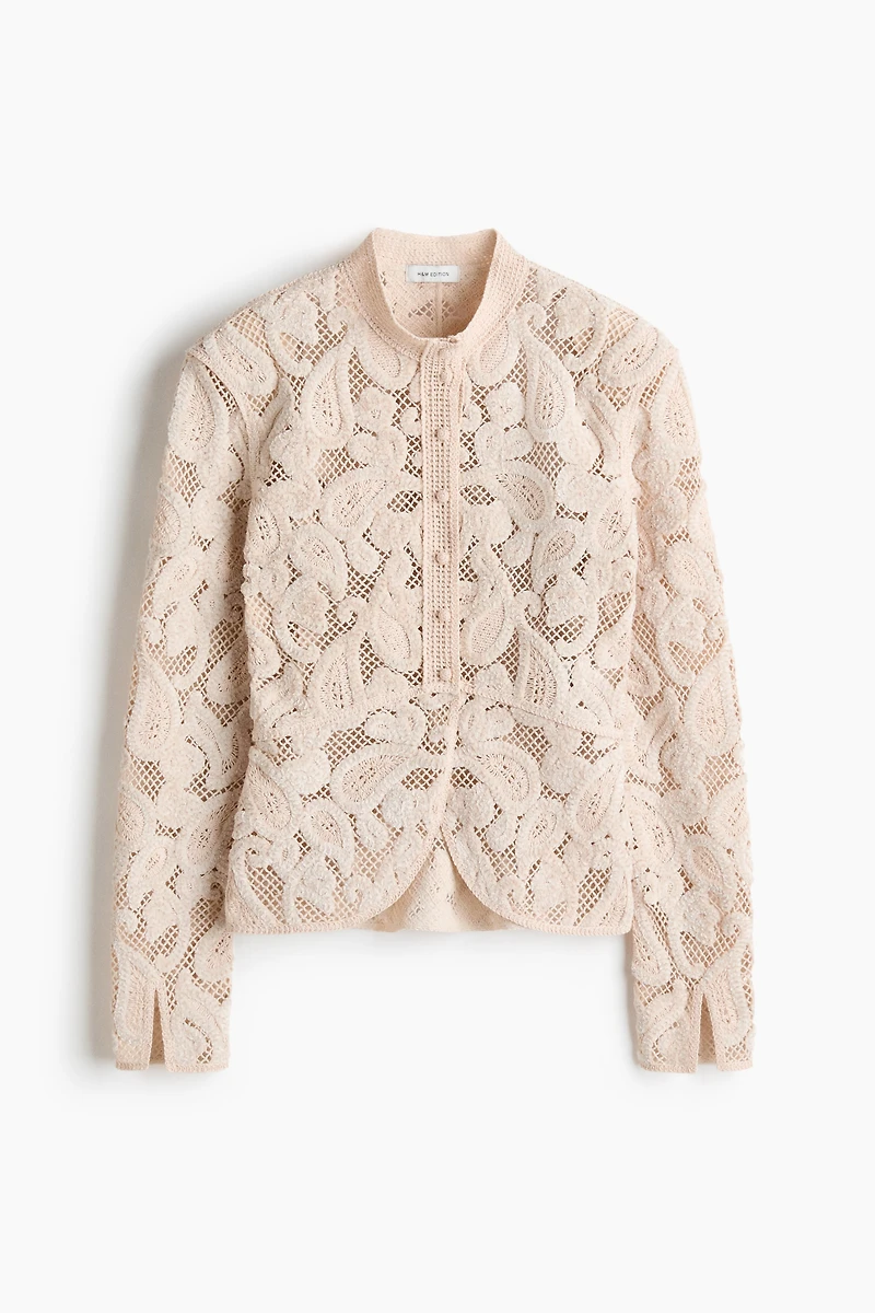 Appliquéd Mesh Jacket