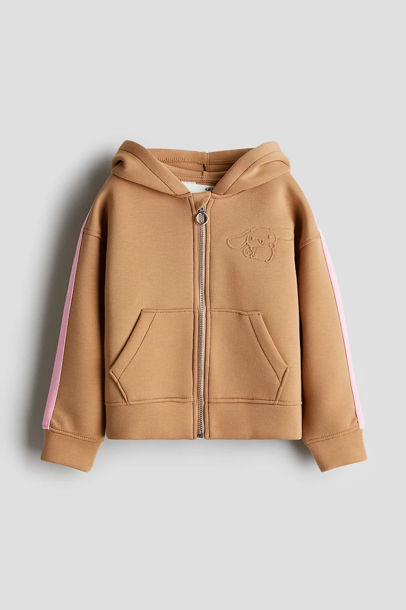 Veste à capuche fermeture éclair en scuba