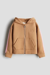 Veste à capuche fermeture éclair en scuba