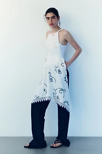 Cotton Dress with Eyelet Embroidery