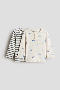 2-pack Cotton Henley Shirts