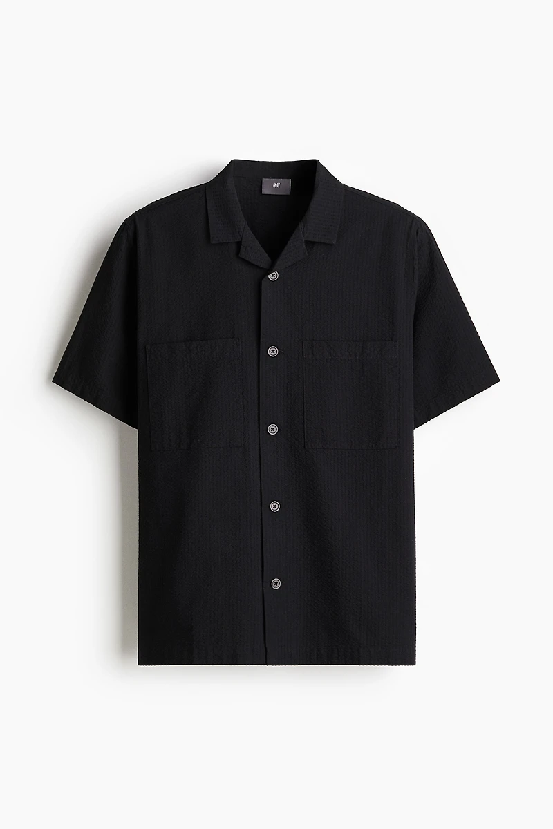 Seersucker Pajama Shirt and Shorts